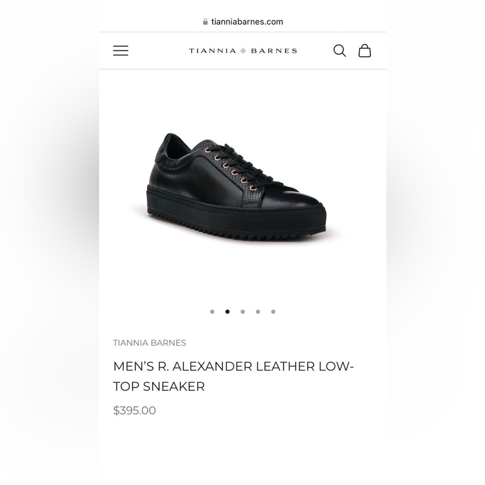 Black Leather Sneakers
